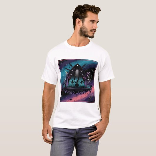 Galactic Soundscape T-shirt (Voorkant volledig)