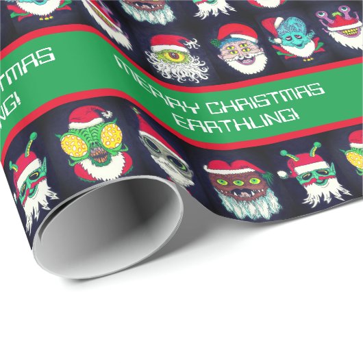 Galactic Space Santas Gift Wrap Cadeaupapier (Rol Hoek)
