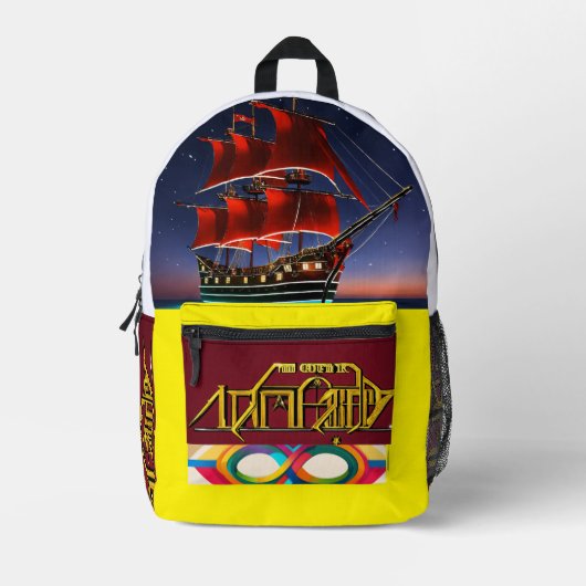 Galactic Starfleet Crew: Moed Go Beyond beroemd ge Bedrukte Rugzak (Voorkant)