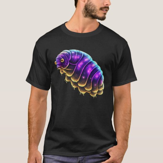 Galactic tardigrade universe cosmos water bear vin t-shirt (Voorkant)