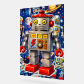 Galactic tin robot space adventure acryl bord (Hoek)