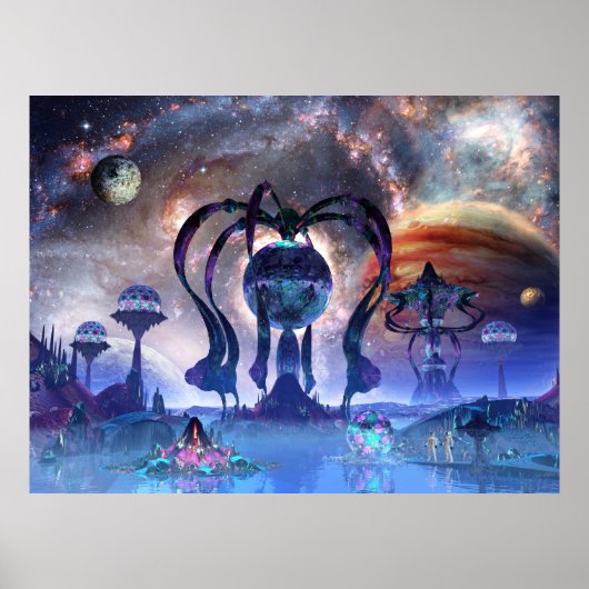 Galactic Travelers - door Jurgen Ziewe Poster (Voorkant)