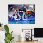 Galactic Travelers - door Jurgen Ziewe Poster (Thuiskantoor)
