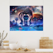 Galactic Travelers - door Jurgen Ziewe Poster (Keuken)