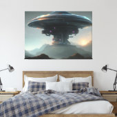 Galactic UFO Canvas afdrukken (Insitu (Slaapkamer))
