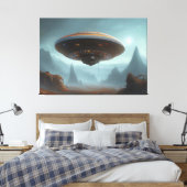 Galactic UFO Canvas afdrukken (Insitu (Slaapkamer))