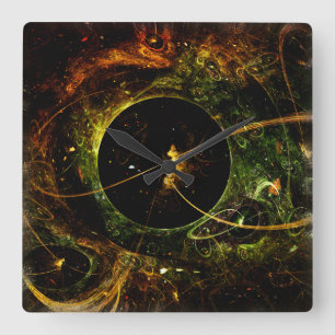 Galactica Space Travel Science Fiction Vierkante Klok