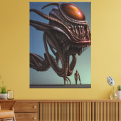 Galactisch Alien Monster Canvas afdrukken (Insitu (Woonkamer))