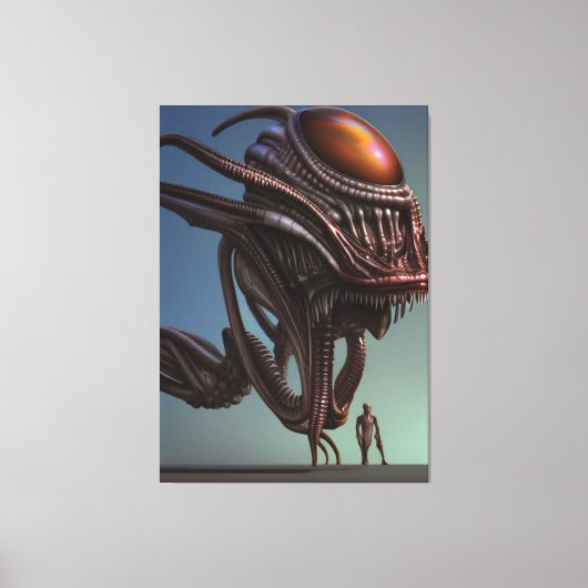 Galactisch Alien Monster Canvas afdrukken (Voorkant)
