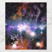 Galactisch centrum van het Melkwegstelsel Röntgens Wijn Etiket (Enkel label)