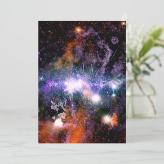 Galactisch centrum van Melkweg Galaxy X-Ray Hubble Feestdagenkaart (Staand voorkant)