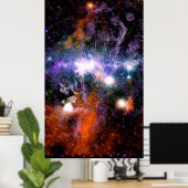 Galactisch centrum van Melkweg Galaxy X-Ray Hubble Poster (Thuiskantoor)