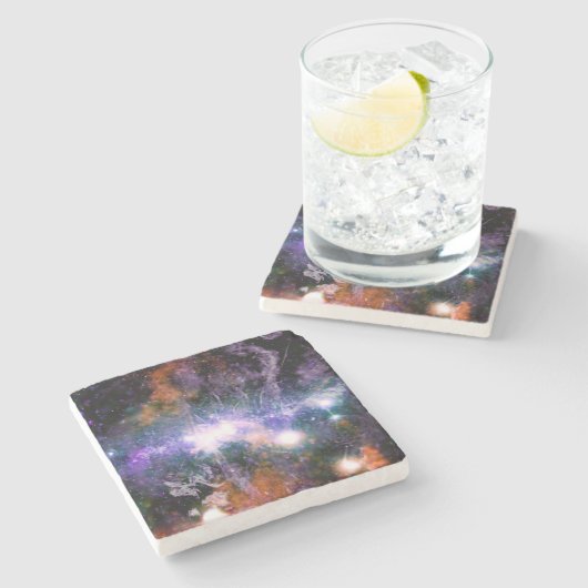 Galactisch centrum van Melkweg Galaxy X-Ray Hubble Stenen Onderzetter (Zijkant)