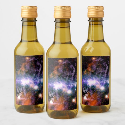 Galactisch centrum van Melkweg Galaxy X-Ray Hubble Wijn Etiket (Flessen)