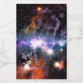 Galactisch centrum van Melkweg Galaxy X-Ray Hubble Wijn Etiket (Enkel label)