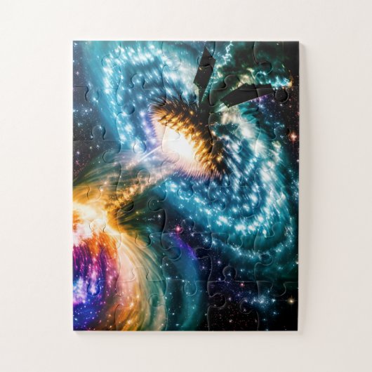 Galactisch gebroken baan Dimensionale wereld ruimt Legpuzzel (Verticaal)