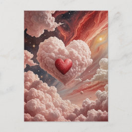 Galactisch hart feestdagenkaart