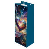 Galactisch Hart van het Universum Wijn Cadeautas (Achterkant Gekanteld)