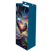 Galactisch Hart van het Universum Wijn Cadeautas (Voorkant Gekanteld)