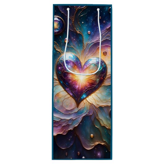 Galactisch Hart van het Universum Wijn Cadeautas (Voorkant)