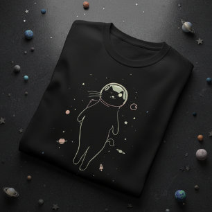 Galactisch Kat Voyager-ontwerp – Ruimtekater Astro T-shirt