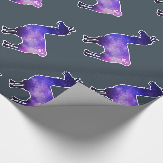Galactisch Llama-verpakkingspapier Cadeaupapier (Hoek)