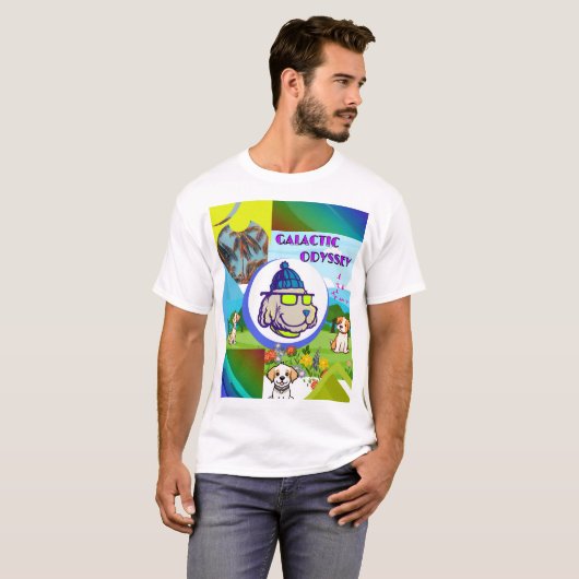 Galactisch Odyssey ontwerp T-shirt (Voorkant volledig)