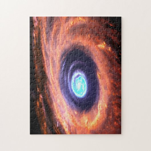 Galactisch paars spinnerend zwart gat ruimteschysc legpuzzel (Verticaal)
