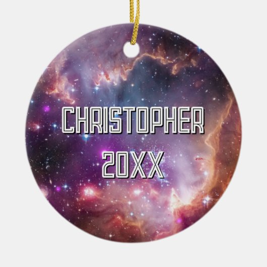 Galactisch Paars voor de buitenruimte Keramisch Ornament (Voorkant)