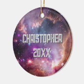 Galactisch Paars voor de buitenruimte Keramisch Ornament (Links)