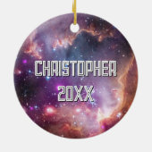 Galactisch Paars voor de buitenruimte Keramisch Ornament (Achterkant)