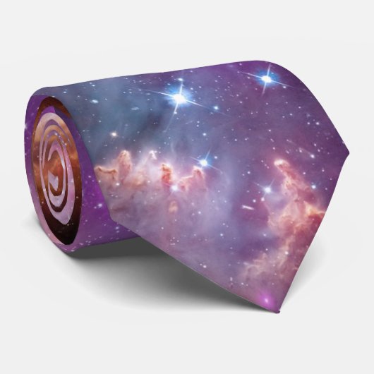 Galactisch Paars voor de buitenruimte Stropdas (Opgerold)