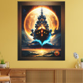 Galactisch spookschip van de Zeeen door Xzendor7 Canvas Afdruk (Insitu (Woonkamer))