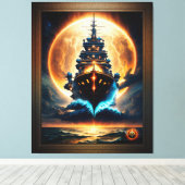 Galactisch spookschip van de Zeeen door Xzendor7 Canvas Afdruk (Insitu (Houten vloer))