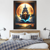 Galactisch spookschip van de Zeeen door Xzendor7 Canvas Afdruk (Insitu (Slaapkamer))