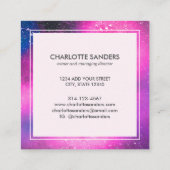 Galactisch universum energieherstelling vierkante visitekaartje (Achterkant)