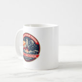 Galactisch Verkenningsprogramma Vintage Ruimtemiss Koffiemok (Voorkant links)