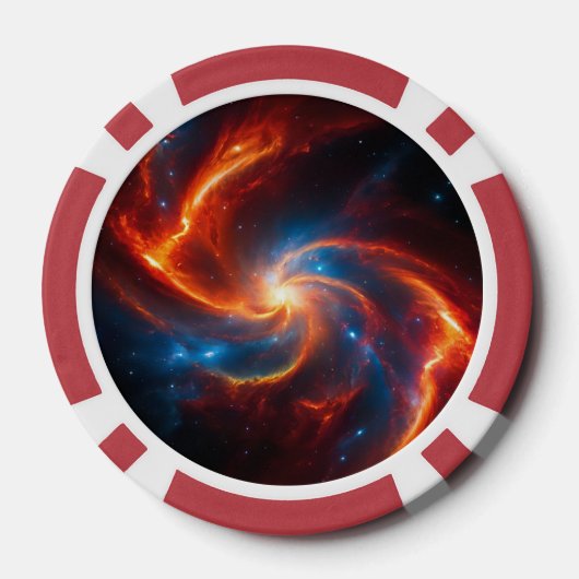 Galactisch vuur poker chips (Achterkant)