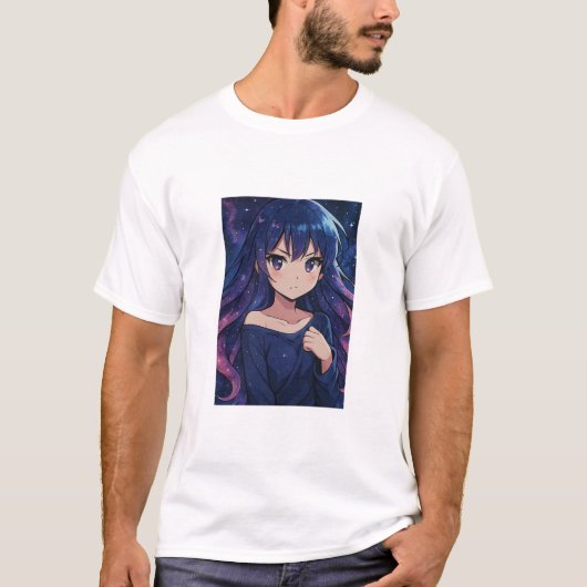 Galactische Anime Dream – Cosmic T-Shirt Design (Voorkant)