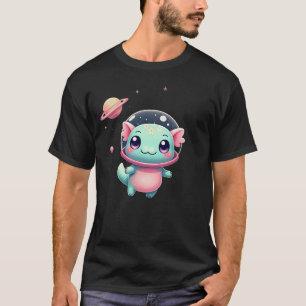 Galactische Axolotl Ruimte Kat Kawaii Kosmische Ne T-shirt