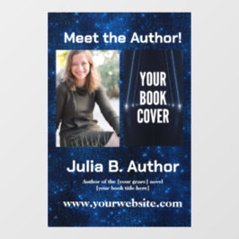 Galactische Blauwe Sci-Fi Auteur Evenementenboek O Raamsticker