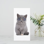 Galactische blik De sterrenkitty in zonnebril Bedankkaart (Staand voorkant)