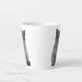 Galactische blik Het Stellar Kat in Zonnebril Latte Mok (Voorkant)