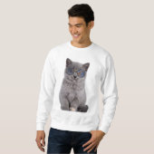 Galactische blik Het Stellar Kat in Zonnebril Trui (Voorkant volledig)