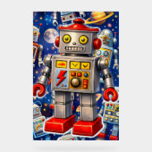 Galactische blikken robot ruimte avontuur acryl bord (Voorkant)