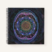 Galactische Bloom Mandala Notitieboek (Voorkant)