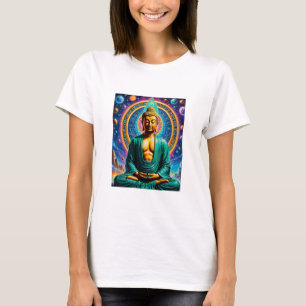 Galactische Boeddha Kosmische Verlichting T-shirt