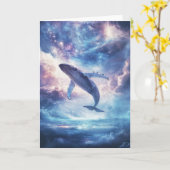 Galactische Breach Bultrug Walvis in de Kosmos Kaart (Gele Bloem)