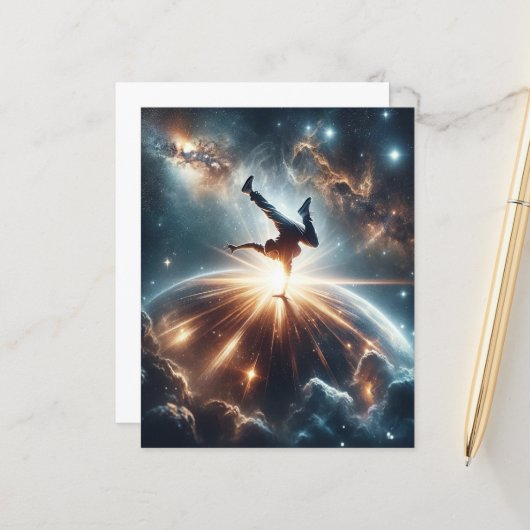 Galactische breakdance explosie in de ruimte (Voorkant / Achterkant in situ)