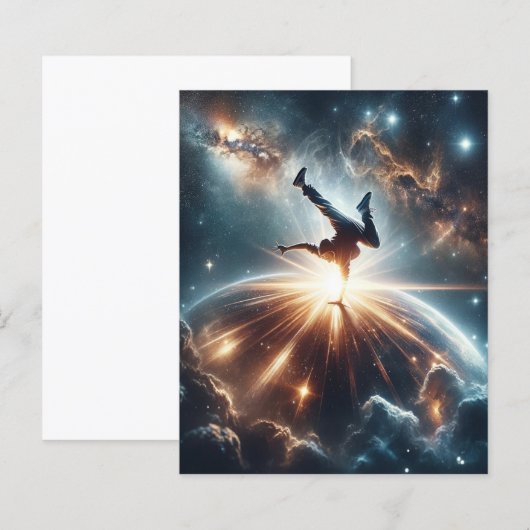 Galactische breakdance explosie in de ruimte (Voorkant / Achterkant)